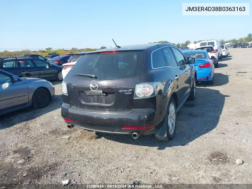 2011 Mazda Cx-7 VIN: JM3ER4D38B0363163 Lot: 12098634