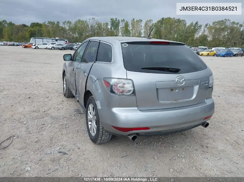 2011 Mazda Cx-7 VIN: JM3ER4C31B0384521 Lot: 12117438