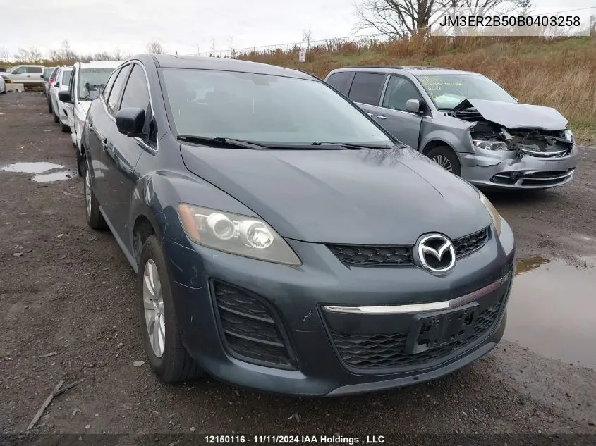 2011 Mazda Cx-7 VIN: JM3ER2B50B0403258 Lot: 12150116