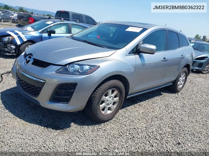 2011 Mazda Cx-7 I Sport VIN: JM3ER2BM8B0362322 Lot: 39862280