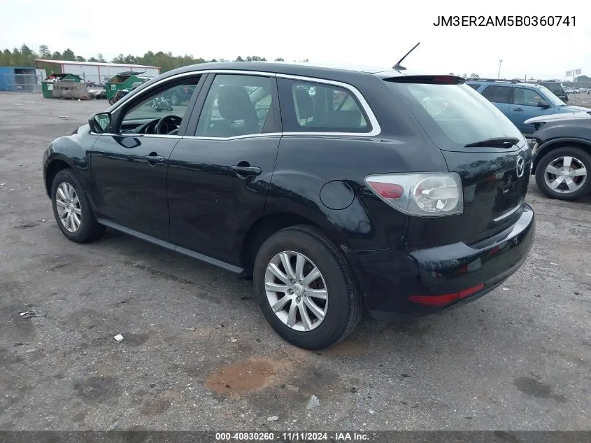 2011 Mazda Cx-7 I Sv VIN: JM3ER2AM5B0360741 Lot: 40830260