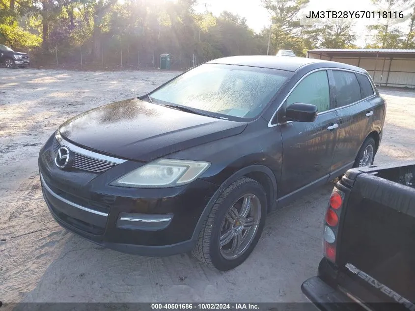 2007 Mazda Cx-9 Sport VIN: JM3TB28Y670118116 Lot: 40501686