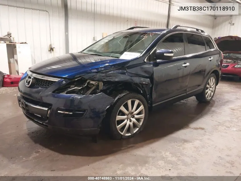 2007 Mazda Cx-9 Grand Touring VIN: JM3TB38C170118910 Lot: 40748983