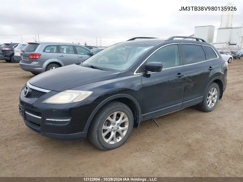 2008 Mazda Cx-9 Touring VIN: JM3TB38V980135926 Lot: 12122804