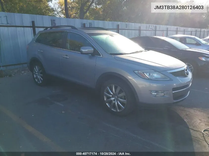 2008 Mazda Cx-9 Grand Touring VIN: JM3TB38A280126403 Lot: 40717174