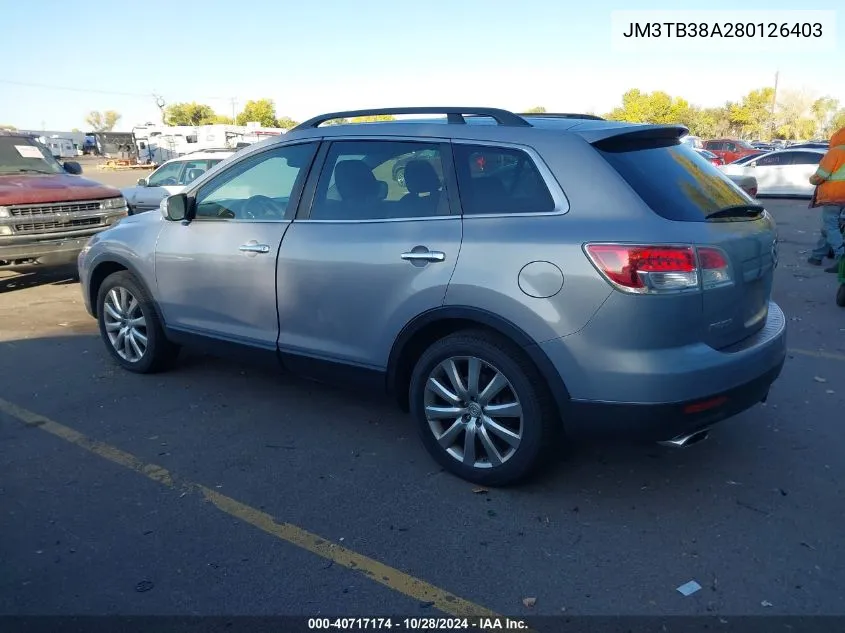 2008 Mazda Cx-9 Grand Touring VIN: JM3TB38A280126403 Lot: 40717174