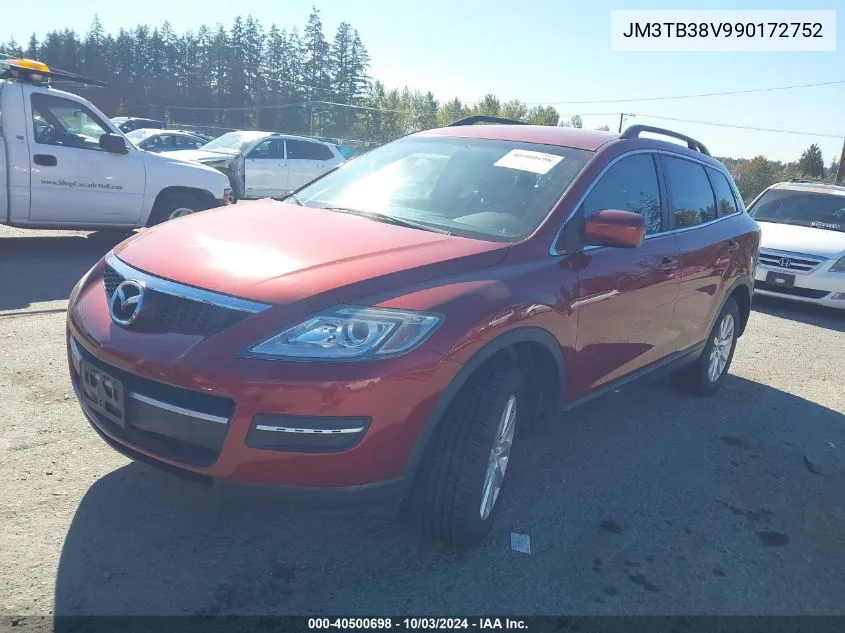 2009 Mazda Cx-9 Touring VIN: JM3TB38V990172752 Lot: 40500698