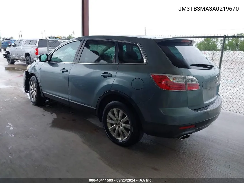 2010 Mazda Cx-9 Touring VIN: JM3TB3MA3A0219670 Lot: 40411509