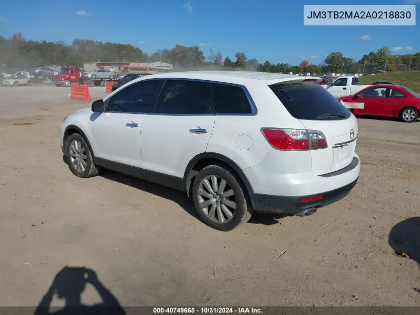 2010 Mazda Cx-9 Grand Touring VIN: JM3TB2MA2A0218830 Lot: 40749665