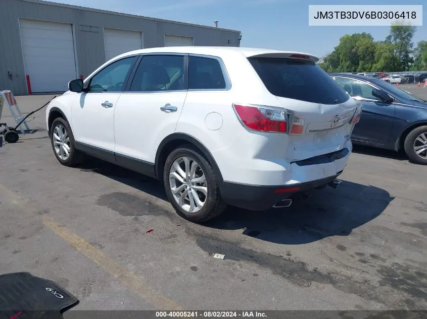 2011 Mazda Cx-9 Grand Touring VIN: JM3TB3DV6B0306418 Lot: 40005241