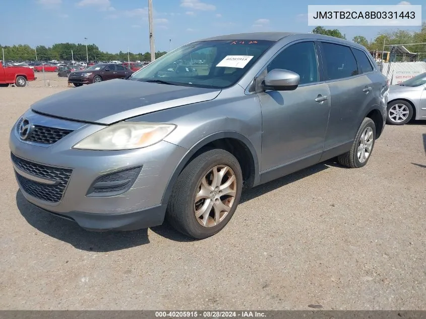 2011 Mazda Cx-9 Touring VIN: JM3TB2CA8B0331443 Lot: 40205915