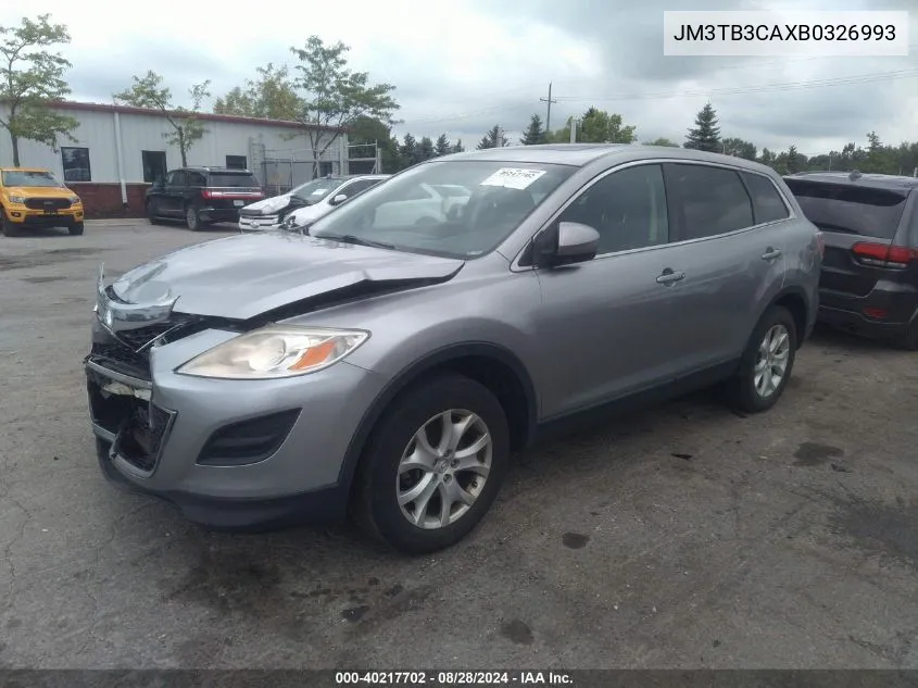 2011 Mazda Cx-9 Touring VIN: JM3TB3CAXB0326993 Lot: 40217702