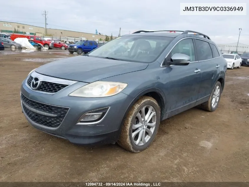 2012 Mazda Cx-9 Grand Touring VIN: JM3TB3DV9C0336949 Lot: 12094732