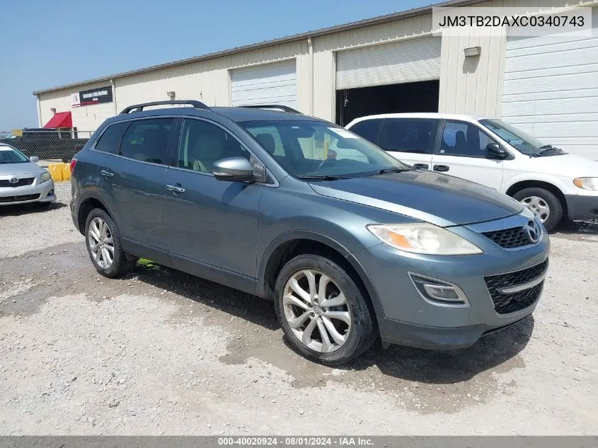 2012 Mazda Cx-9 Grand Touring VIN: JM3TB2DAXC0340743 Lot: 40020924