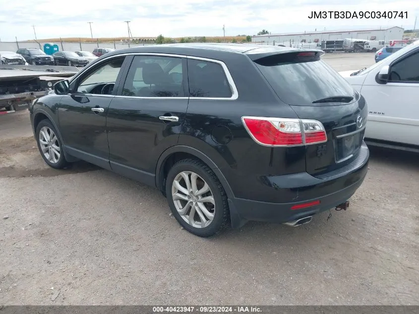 2012 Mazda Cx-9 Grand Touring VIN: JM3TB3DA9C0340741 Lot: 40423947