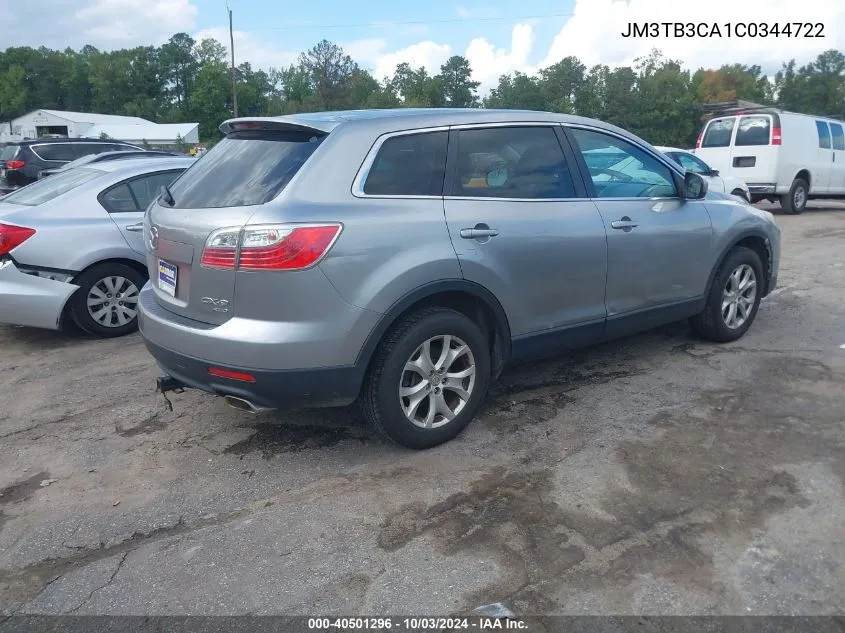 2012 Mazda Cx-9 Touring VIN: JM3TB3CA1C0344722 Lot: 40501296