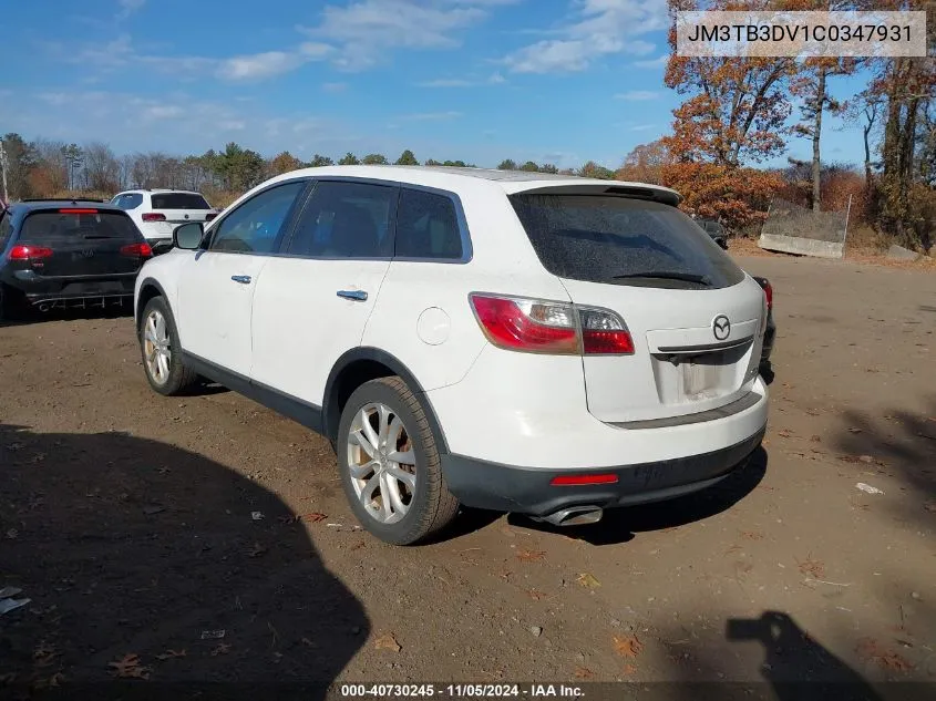 2012 Mazda Cx-9 Grand Touring VIN: JM3TB3DV1C0347931 Lot: 40730245