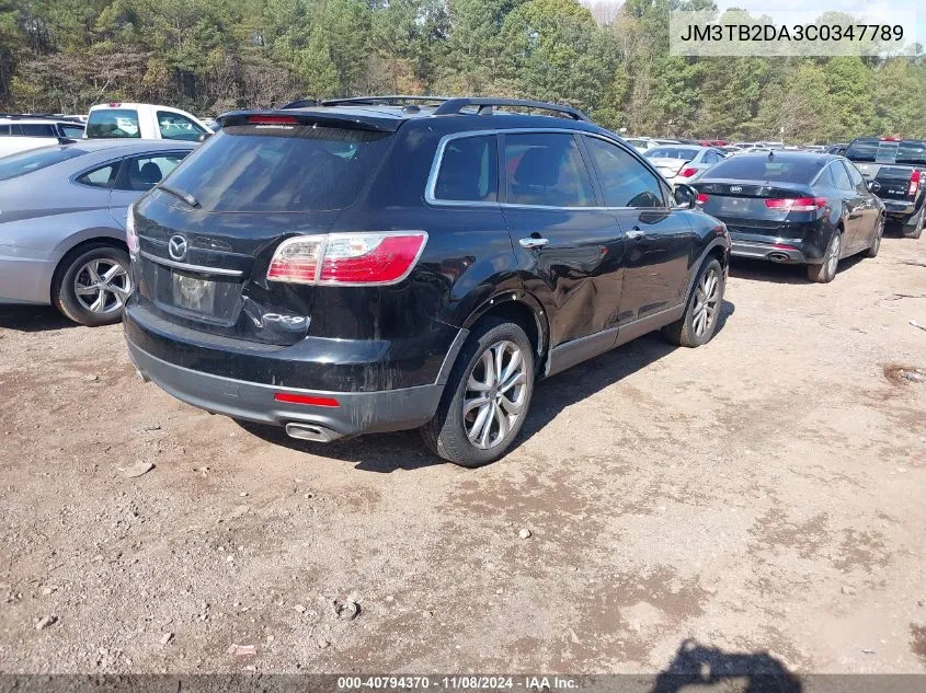 2012 Mazda Cx-9 Grand Touring VIN: JM3TB2DA3C0347789 Lot: 40794370