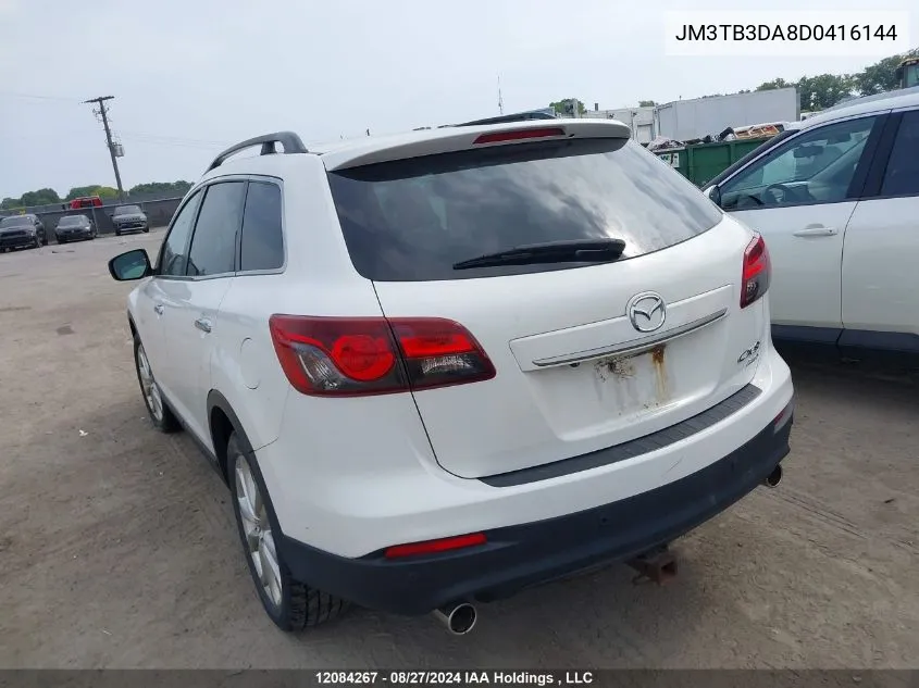 2013 Mazda Cx-9 Grand Touring VIN: JM3TB3DA8D0416144 Lot: 12084267