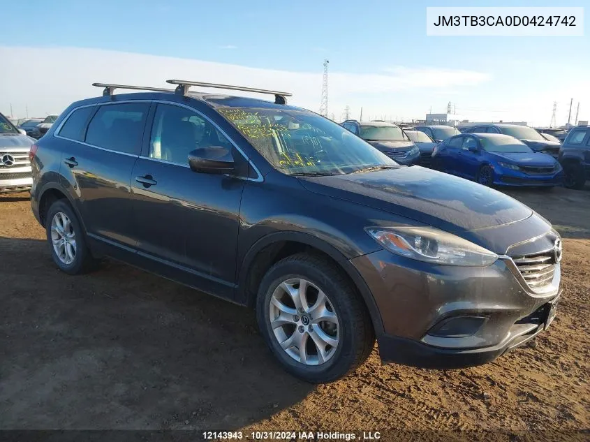 2013 Mazda Cx-9 VIN: JM3TB3CA0D0424742 Lot: 12143943