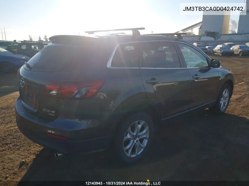 2013 Mazda Cx-9 VIN: JM3TB3CA0D0424742 Lot: 12143943