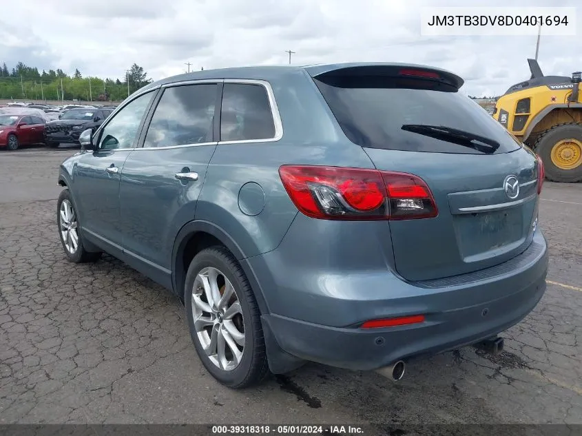 2013 Mazda Cx-9 Grand Touring VIN: JM3TB3DV8D0401694 Lot: 39318318