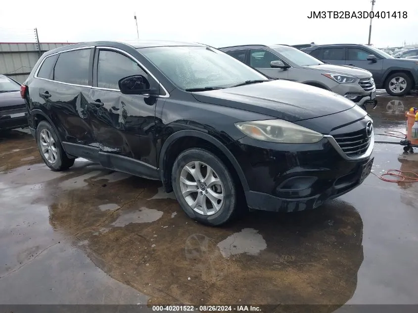 2013 Mazda Cx-9 Sport VIN: JM3TB2BA3D0401418 Lot: 40201522