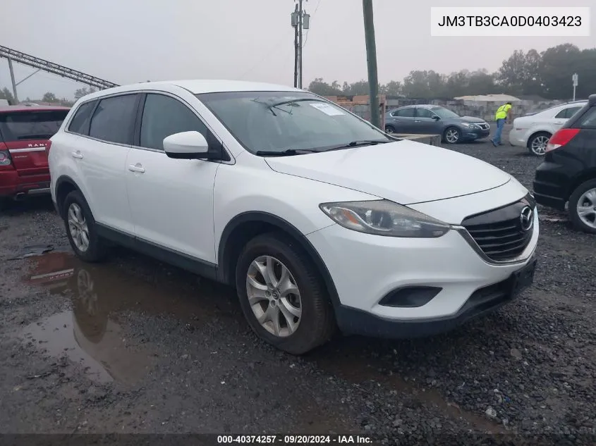 2013 Mazda Cx-9 Touring VIN: JM3TB3CA0D0403423 Lot: 40374257