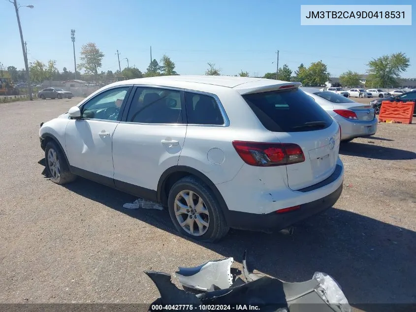 2013 Mazda Cx-9 Touring VIN: JM3TB2CA9D0418531 Lot: 40427775