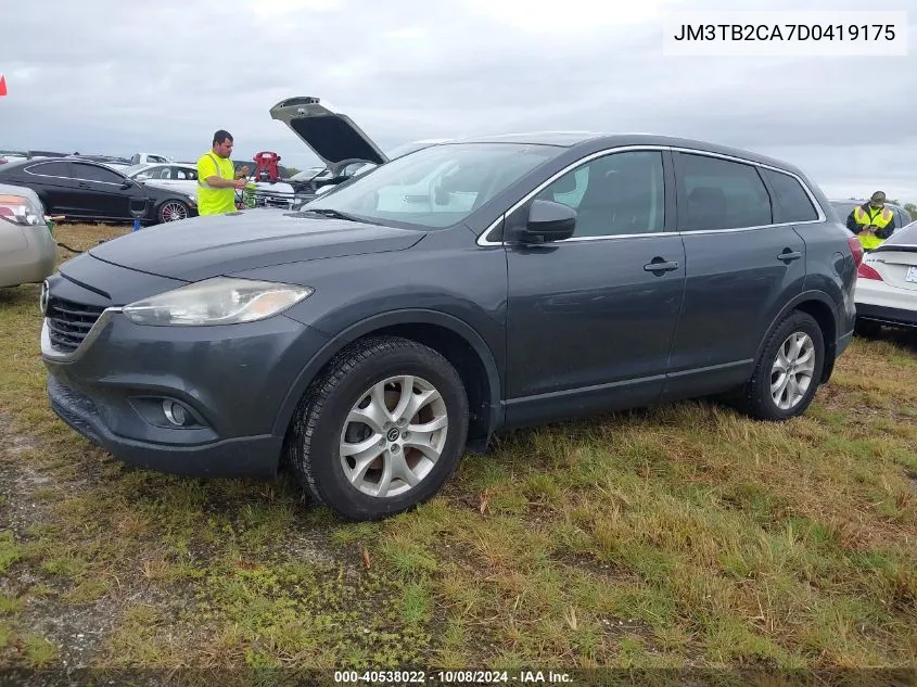 2013 Mazda Cx-9 Touring VIN: JM3TB2CA7D0419175 Lot: 40538022