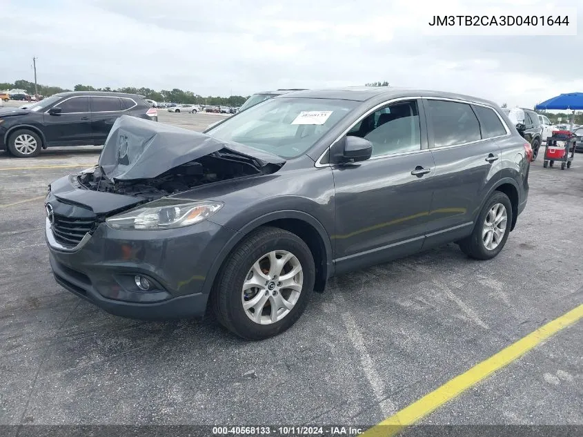 2013 Mazda Cx-9 Touring VIN: JM3TB2CA3D0401644 Lot: 40568133