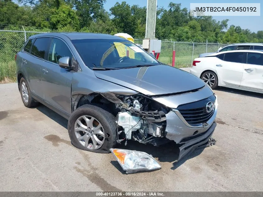 2015 Mazda Cx-9 Touring VIN: JM3TB2CA4F0450192 Lot: 40123736