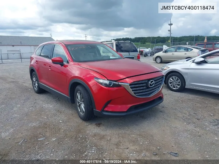 2016 Mazda Cx-9 Touring VIN: JM3TCBCY4G0118474 Lot: 40117516