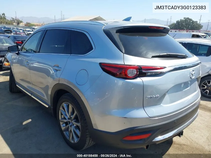 2016 Mazda Cx-9 Grand Touring VIN: JM3TCADY3G0123383 Lot: 40188458