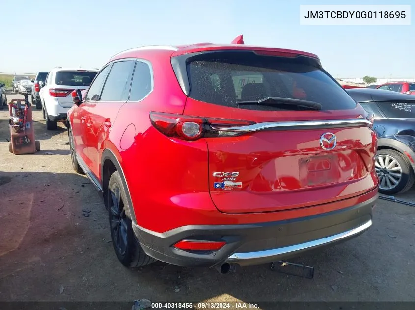 2016 Mazda Cx-9 Grand Touring VIN: JM3TCBDY0G0118695 Lot: 40318455