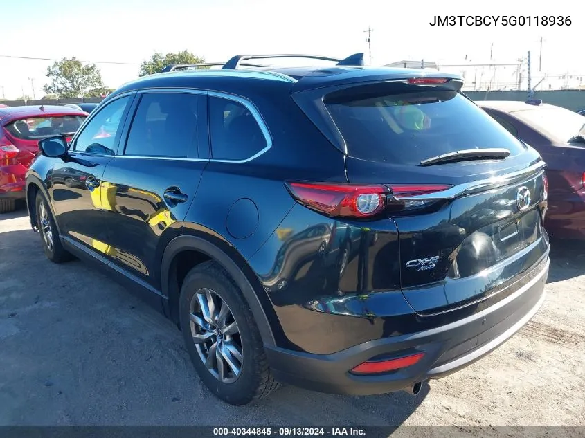 2016 Mazda Cx-9 Touring VIN: JM3TCBCY5G0118936 Lot: 40344845