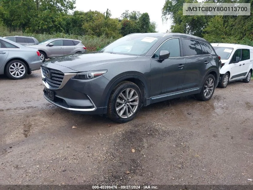 2016 Mazda Cx-9 Grand Touring VIN: JM3TCBDY8G0113700 Lot: 40399476