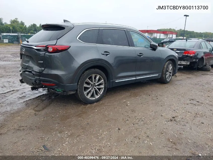 2016 Mazda Cx-9 Grand Touring VIN: JM3TCBDY8G0113700 Lot: 40399476