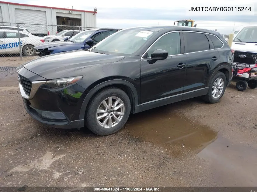 2016 Mazda Cx-9 Sport VIN: JM3TCABY0G0115244 Lot: 40641324