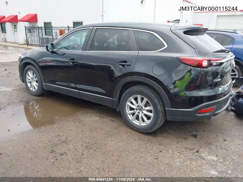 2016 Mazda Cx-9 Sport VIN: JM3TCABY0G0115244 Lot: 40641324