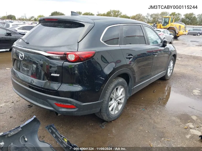 2016 Mazda Cx-9 Sport VIN: JM3TCABY0G0115244 Lot: 40641324