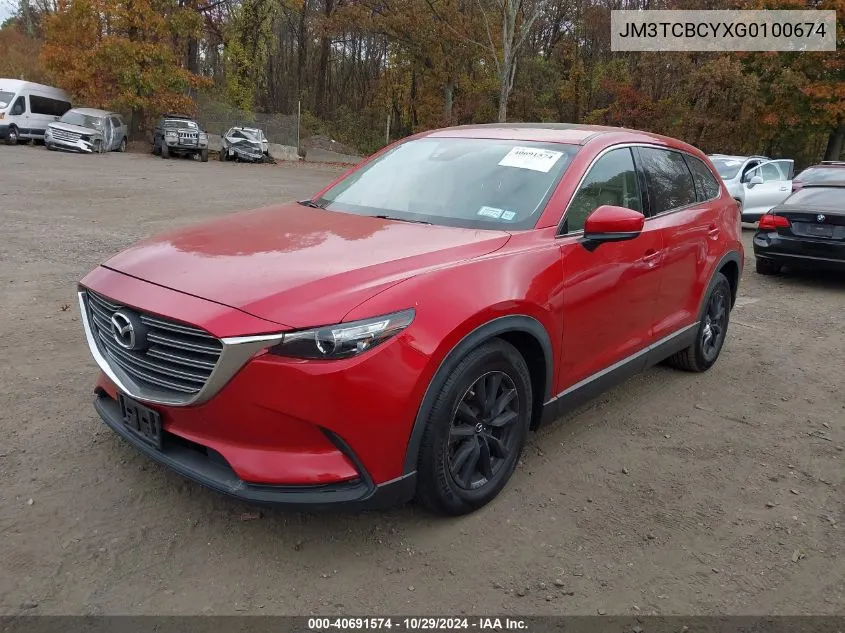 2016 Mazda Cx-9 Touring VIN: JM3TCBCYXG0100674 Lot: 40691574