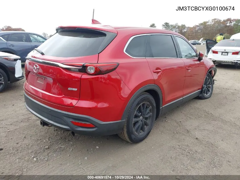 2016 Mazda Cx-9 Touring VIN: JM3TCBCYXG0100674 Lot: 40691574