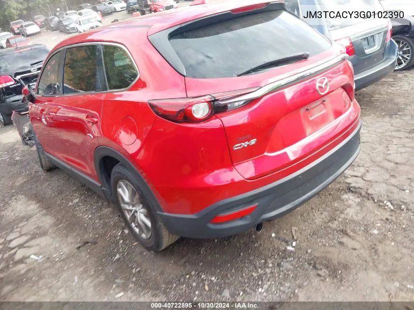 JM3TCACY3G0102390 2016 Mazda Cx-9 Touring