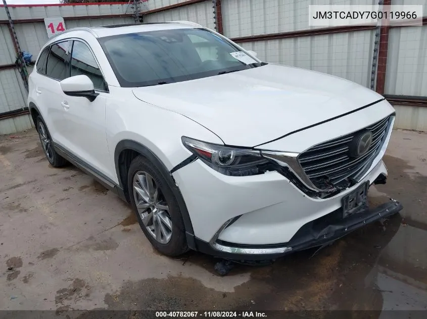 2016 Mazda Cx-9 Grand Touring VIN: JM3TCADY7G0119966 Lot: 40782067