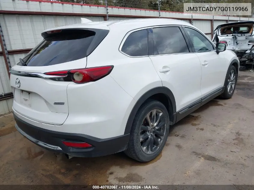 2016 Mazda Cx-9 Grand Touring VIN: JM3TCADY7G0119966 Lot: 40782067