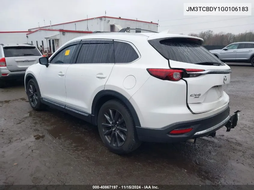 2016 Mazda Cx-9 Grand Touring VIN: JM3TCBDY1G0106183 Lot: 40867197