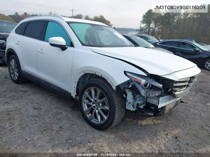 2016 Mazda Cx-9 Grand Touring VIN: JM3TCBDY3G0116309 Lot: 40890199