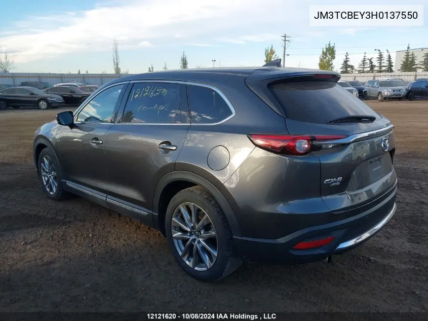 2017 Mazda Cx-9 VIN: JM3TCBEY3H0137550 Lot: 12121620