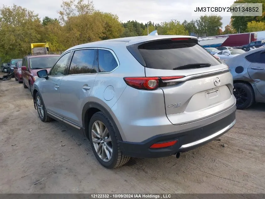 2017 Mazda Cx-9 VIN: JM3TCBDY2H0134852 Lot: 12122332